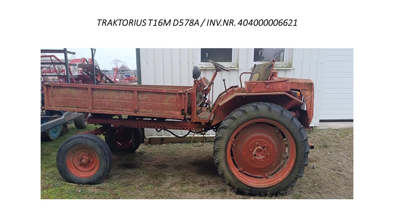 Traktorius T-16 Inv. Nr. 404000006621 Traktoriai, savaeigės mašinos, priekabos, puspriekabės 2