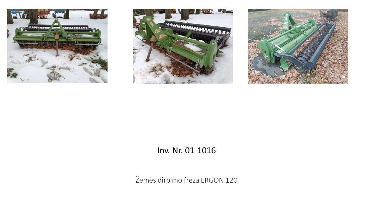 Žemės dirbimo freza ERGON 120 Inv. nr. 01-1016 Kitas turtas 2