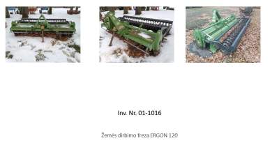Žemės freza ERGON 120, Alytus, pradinė kaina 940 EUR - Parduodama žemės ūkio technika