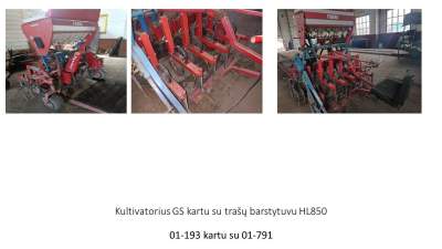 Valstybinio turto pardavimas: Kultivatorius ir Trąšų barstytuvas Alytuje, pradinė kaina 280 EUR