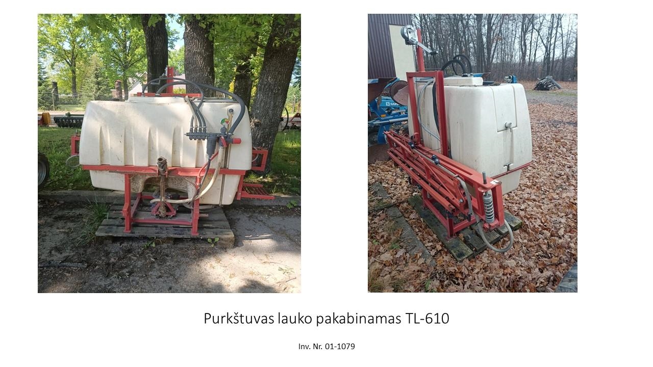 Purkštuvas lauko pakabinamas TL-610 Inv. Nr. 01-1079 Kitas turtas 2