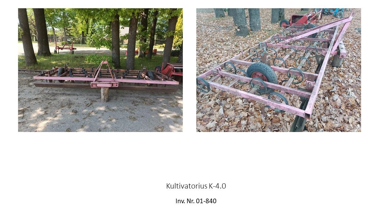Kultivatorius K-4.0 Inv. nr. 01-840 Kitas turtas 2