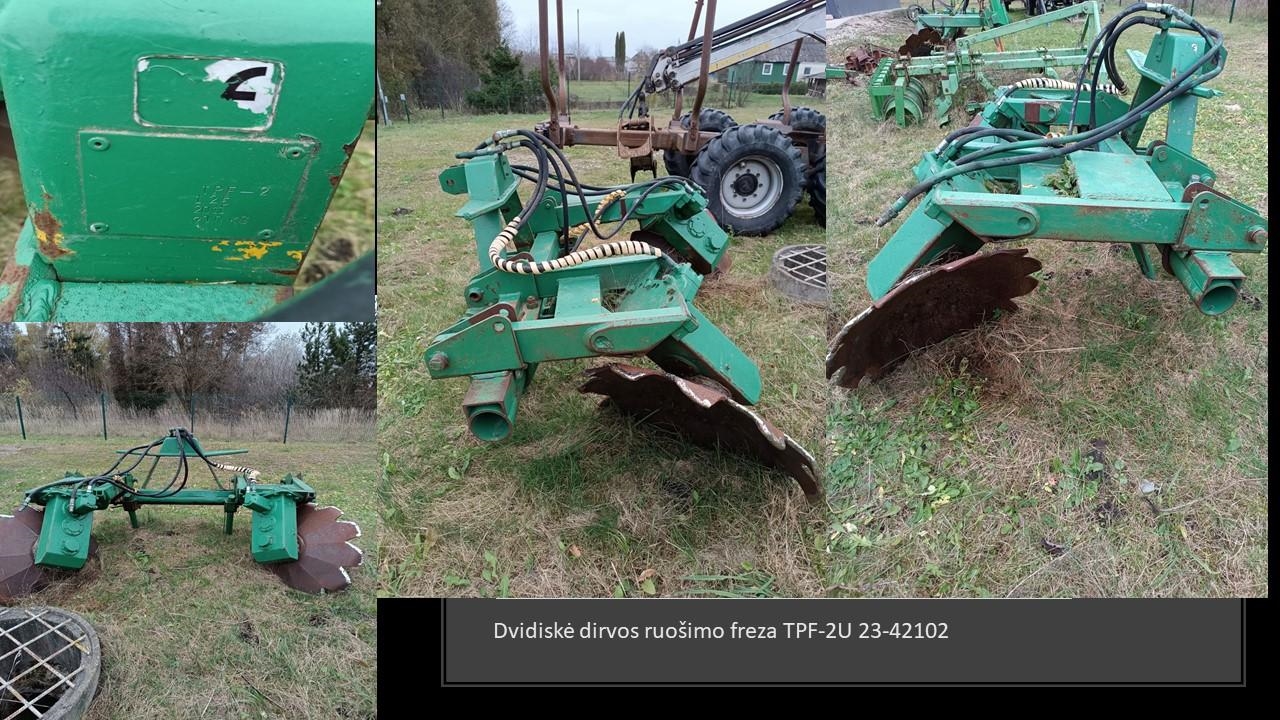 Dvidiskė dirvos ruošimo freza TPF-2U	Inv. nr. 23-42102 Mašinos ir įrengimai 2