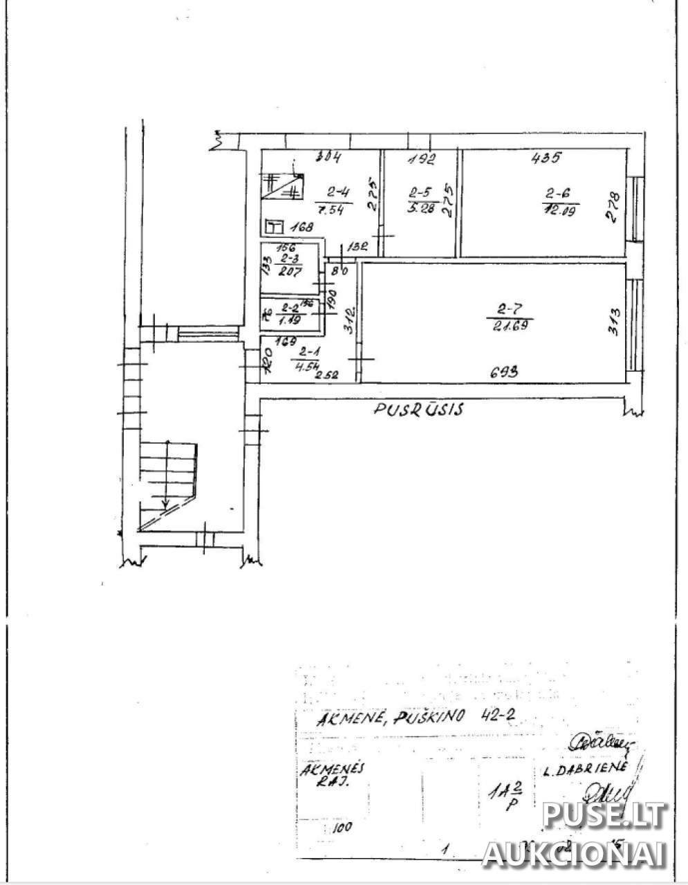 Butas Patalpos/Butai Puškino g. 42, 85358 Akmenė, Lithuania 1