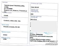 Traktoriai, savaeigės mašinos, priekabos, puspriekabės - Greideris	DZ 180A Inv. nr. 13-522