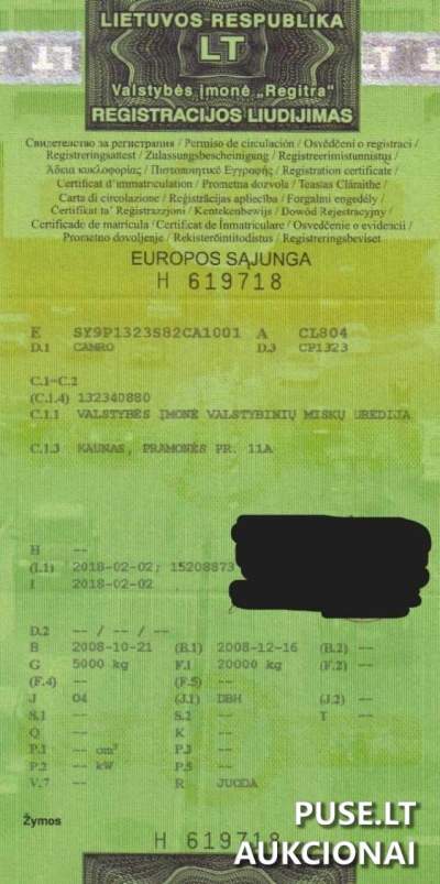 Miškovežio priekaba CAMRO CP1323 aukcionas nuo 1029 EUR, Kauno r.