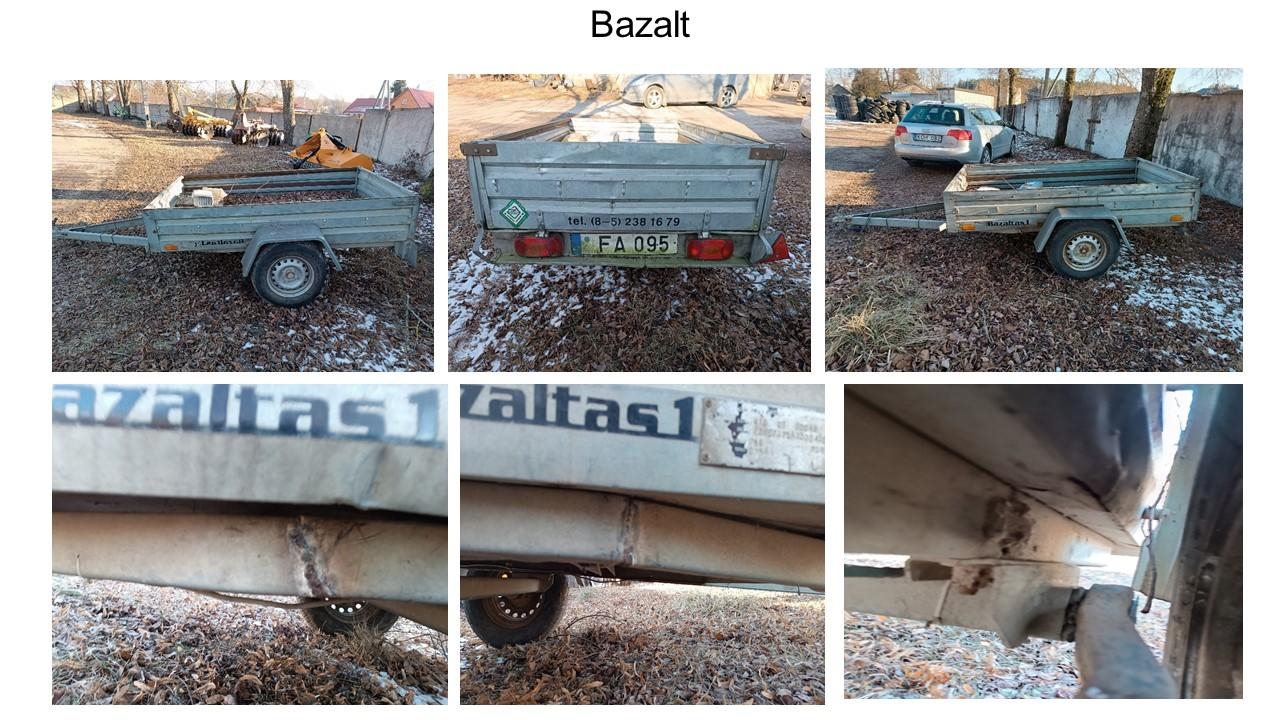 Priekaba bazaltas Inv. Nr. 28-12-20-334 Traktoriai, savaeigės mašinos, priekabos, puspriekabės 2
