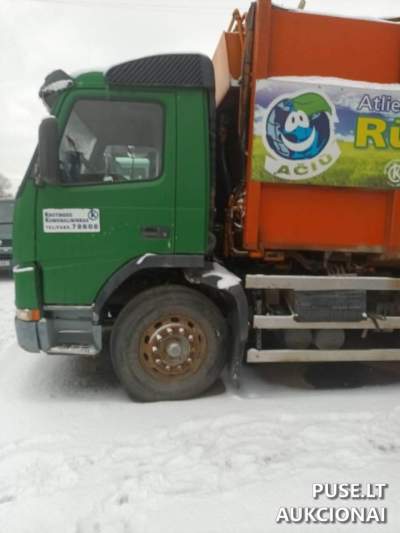 Šiukšliavežė Volvo FM 7 2000 m. dyzelinis krovininis automobilis 3200 EUR aukcione Kretingoje