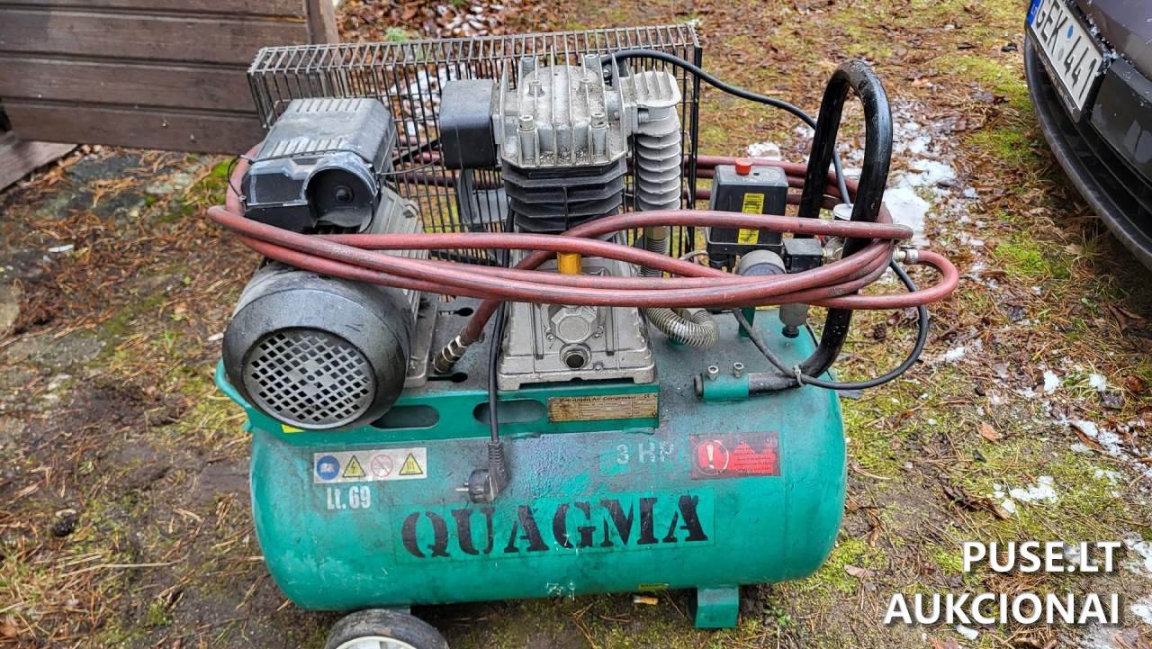 Oro kompresorius Quagma 20710T, 69 L, 3 HP Kitas turtas 2