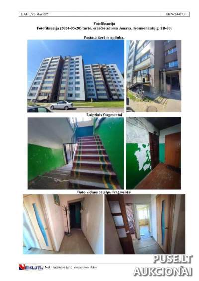Parduodamas butas Jonavoje, Kosmonautų g. 2B, pradinė kaina 29600 EUR, 1/1 dalis