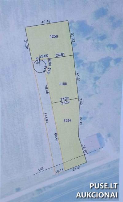 Žemės sklypas Klaipėdos rajone, Vytaučių kaime, Beržų g. 43, kaina 12000 EUR su turto areštu