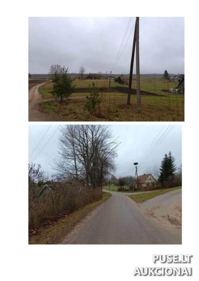 Parduodamas 0.5960 ha žemės sklypas Zarasų rajone, Avilių miestelyje, Gandrų g. 17, pradinė kaina 2880 EUR