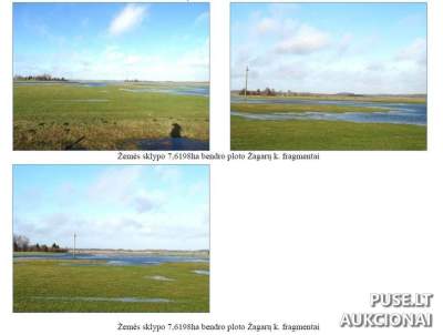 Žemės ūkio sklypas Klaipėdos rajone, Žagarų kaime, 7.6 ha, pradinė kaina 25840 EUR