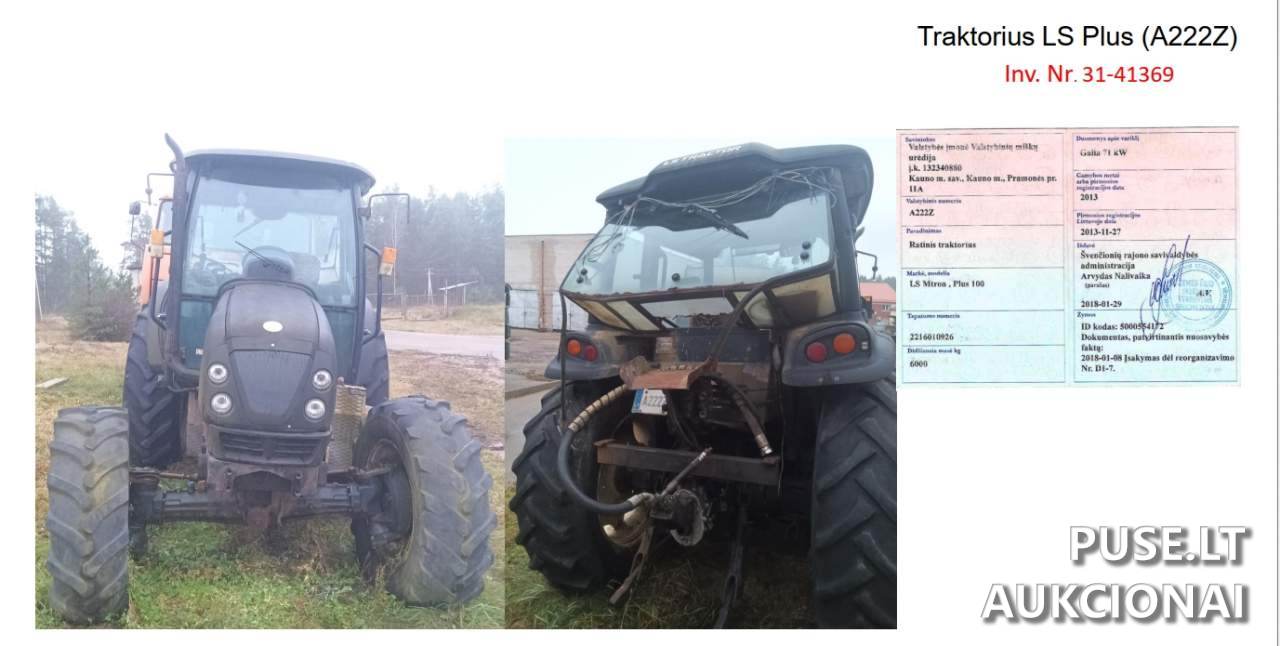 Traktorius LS Mitron Plus 100 su valdymo svirtimi Inv. Nr. 31-41369 Traktoriai, savaeigės mašinos, priekabos, puspriekabės 3