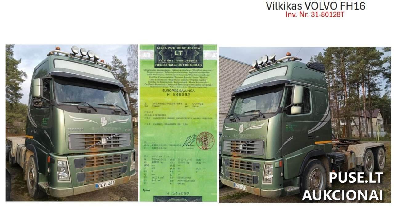 Vilkikas VOLVO FH16 Inv. nr. 31-80128T Kitas turtas 2