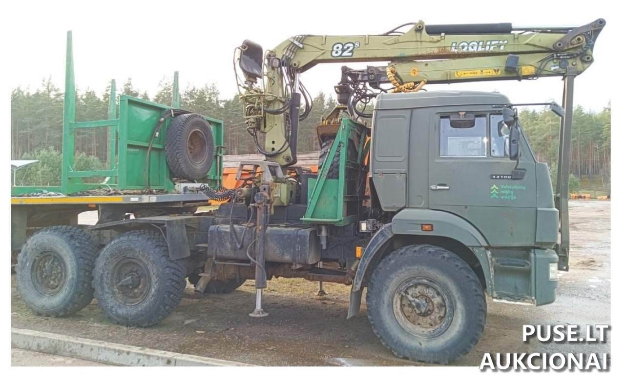 Automobilis KAMAZ-44108 su hidrauliniu medienos krautuvu "Loglift 8 Kitas turtas 4