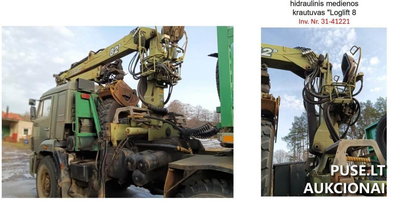 Automobilis KAMAZ-44108 su hidrauliniu medienos krautuvu "Loglift 8 Kitas turtas 5