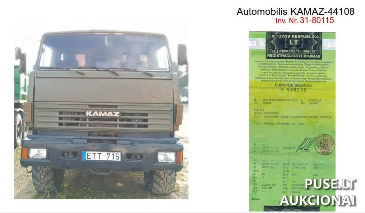 Automobilis KAMAZ-44108 Inv. Nr. 31-80115 Kitas turtas 2
