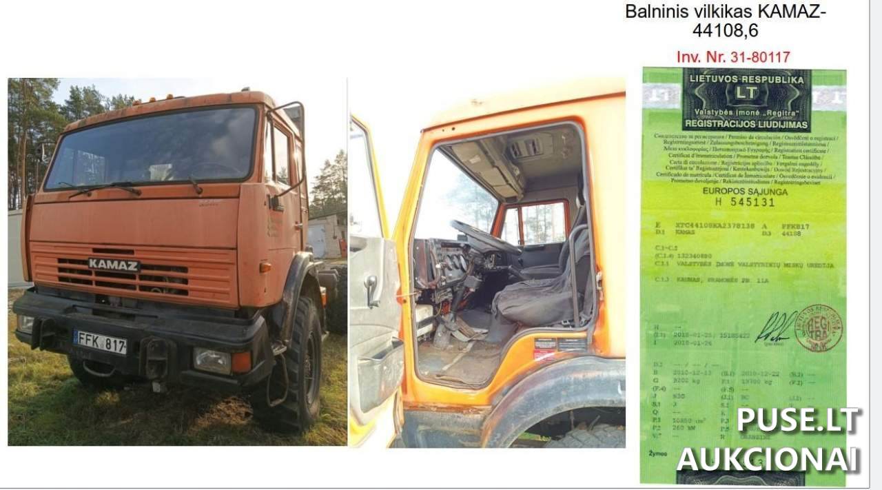 Balninis vilkikas KAMAZ Inv. Nr. 31-80117 Kitas turtas 2