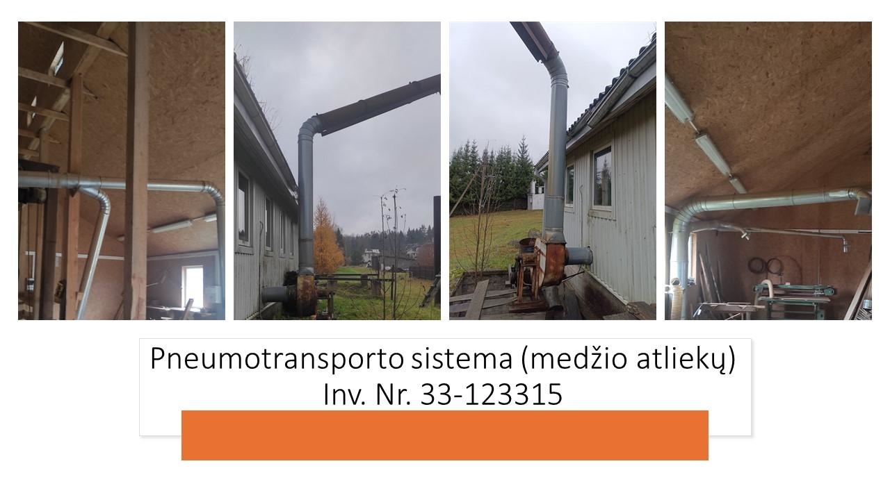 Pneumotransporto sistema (Medžių atliekų)	Inv. Nr. 33-123315 Mašinos ir įrengimai 2