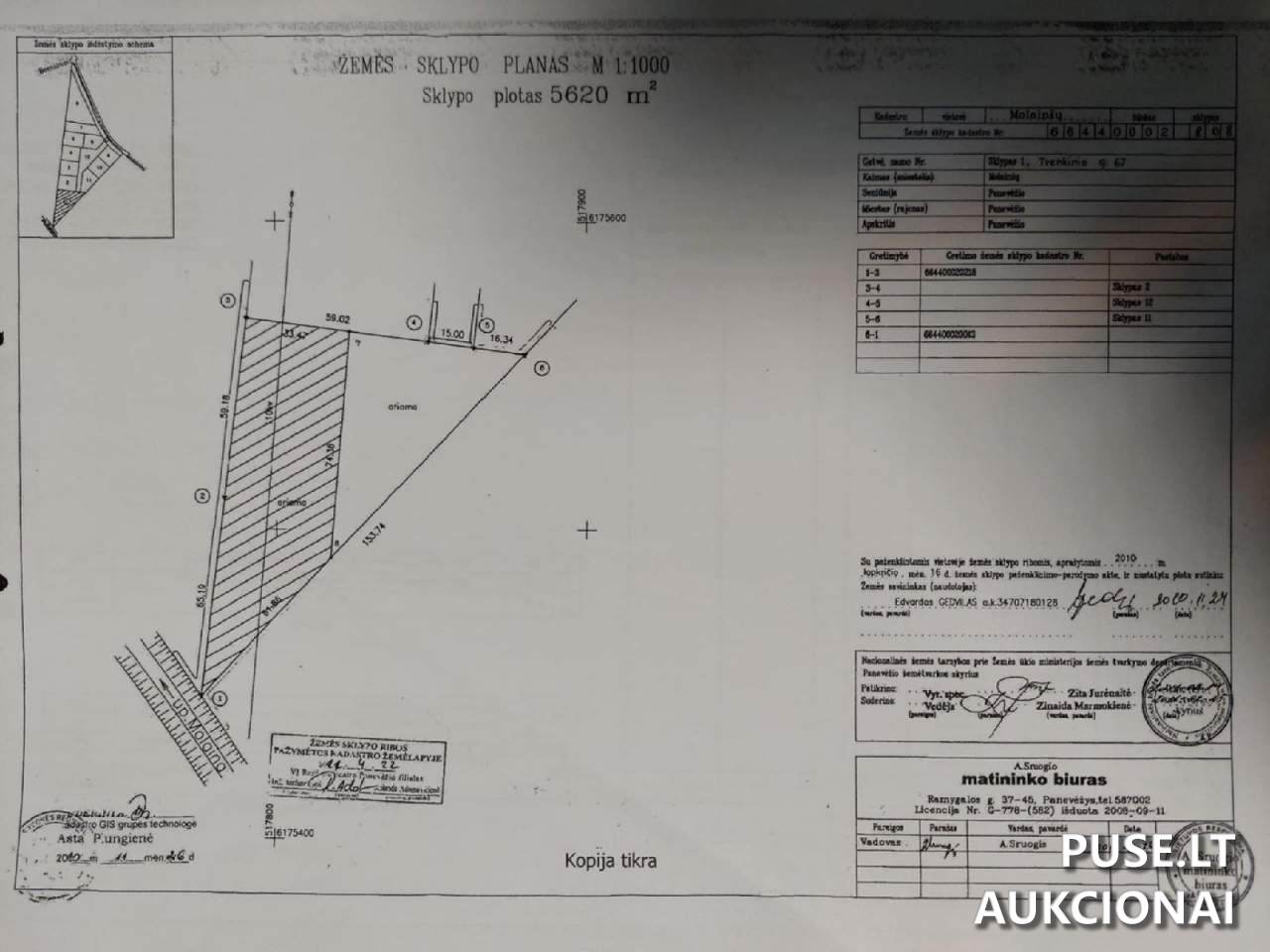 Žemės sklypas Sklypai Alyvų g. 2a, 37175 Molainiai, Lithuania 1
