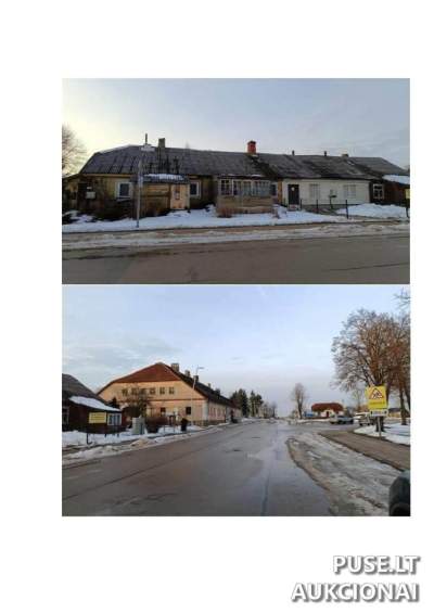 Ūkinio pastato dalis (1/2) Molėtų r., Alantos miestelyje, Turgaus a. 6, su areštu, pradinė kaina 780 EUR