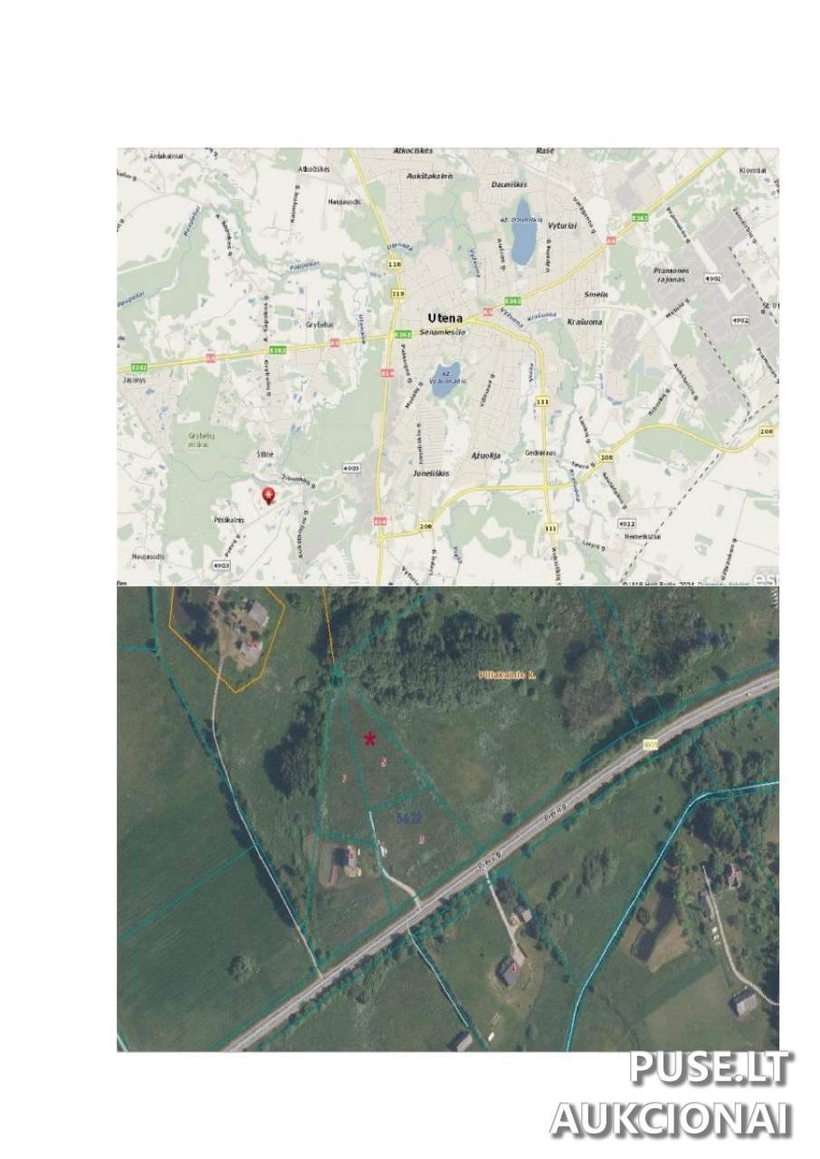 Žemės sklypas Sklypai Pievų g. 5, Utena, 28213 Utenos r. sav., Lithuania 1