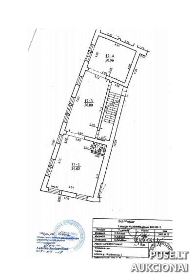 Nuomos konkursas: 243.69 kv.m administracinės patalpos Vilniuje, Mėsinių g. 3, pradinė nuomos kaina nuo 2896 EUR