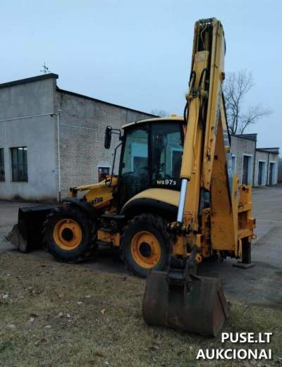 Ekskavatorius Komatsu WB97S, 70.1kW, 2006m., pradinė kaina 6000 EUR, Kelių priežiūra aukcionas