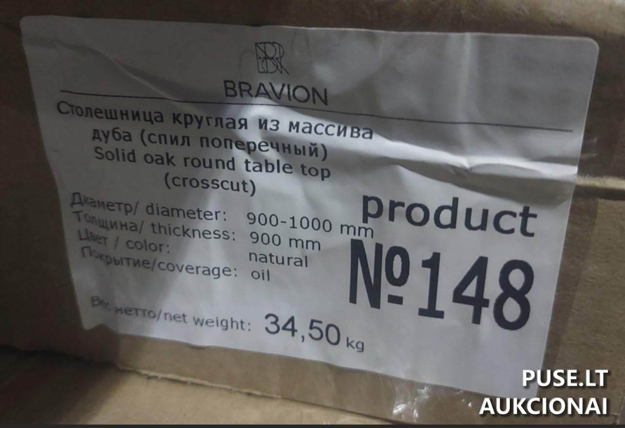 Ąžuolo masyvo stalviršiai, viso 5 vnt, bruto bendras svoris 189,800 kg Kitas turtas 7