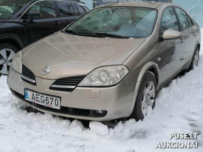 Parduodamas 2004 m. NISSAN PRIMERA benzininis automobilis Vilniuje, pradinė kaina 455 EUR