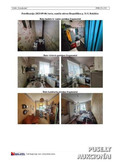 Butas Rokiškio mieste Respublikos g. su ūkiniu pastatu, pradinė kaina 21000 EUR