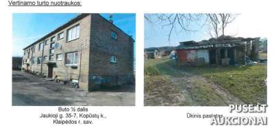 Buto dalis 1/2 Klaipėdos r. sav., Kopūstų k., Jaukioji g. 35 pradinė kaina 8400 EUR