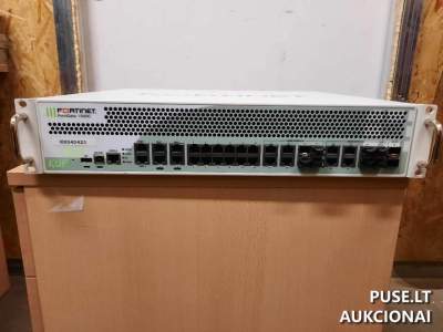 Kompiuterinės įrangos aukcionas Vilniuje: 2 vnt. FORTINET ugniasienės už pradinę 4600 EUR kainą