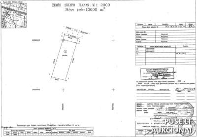 Žemės ūkio paskirties sklypo 1/4 dalis Vilniaus rajone, Liepynų kaime, 1.00 ha ploto, pradinė kaina 4000 EUR