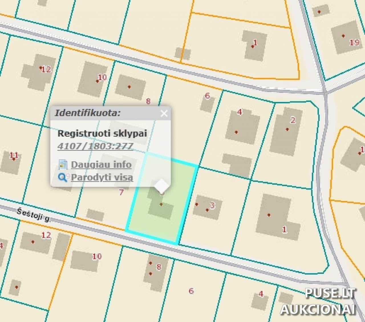 Žemės sklypas Sklypai Šeštoji g. 5, Aukštuolė, 15204 Vilniaus r. sav., Lithuania 1
