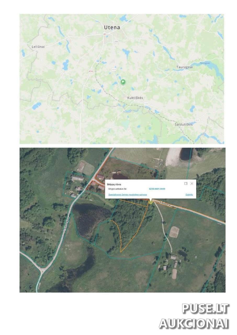 Žemės sklypas Sklypai Utena District Municipality, Lithuania 2