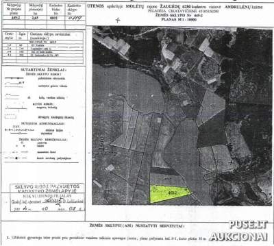 Žemės ūkio paskirties sklypas Molėtų rajone, Andrulėnų kaime, 7200 EUR pradinė kaina | 1/3 dalis