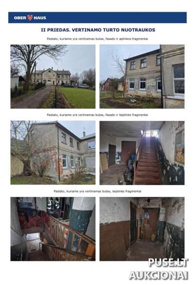 Butas Uostadvaryje 42 kv.m. pradinė kaina 1000 EUR - Savivaldybės aukcionas