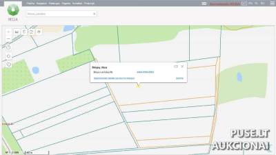 Žemės sklypo dalis Kauno rajone, Pajiesio kaime, pradinė kaina 10000 EUR