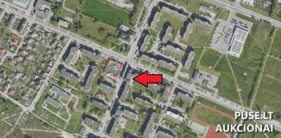 1/2 buto dalis Kretingoje, Topolių aklg. 1-1, pradinė kaina 29176 EUR, 2 kambariai