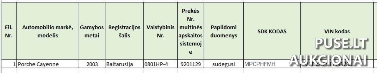 sudegęs Porche Cayenne Kitas turtas 2
