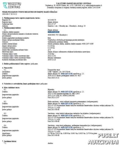 Žemės sklypas Jonavos rajone, Užusalių k., parduodamas aukcione nuo 4900 EUR