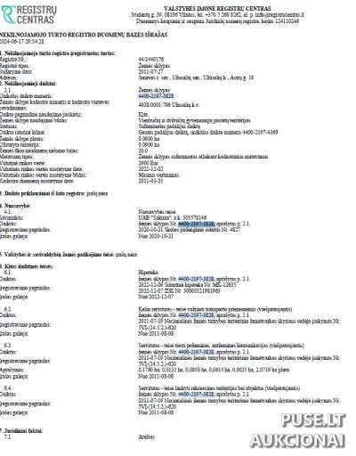 Žemės sklypas Jonavos r. Užusalių k. su gyvenamųjų namų paskirtimi 3900 EUR