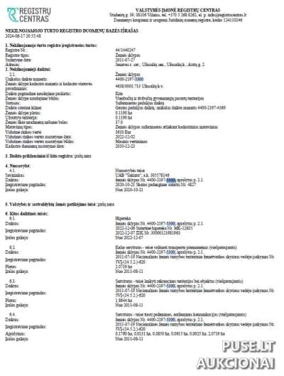 Žemės sklypas Jonavos rajone, Užusalių kaime, 0.1190 ha, pradinė kaina 5100 EUR