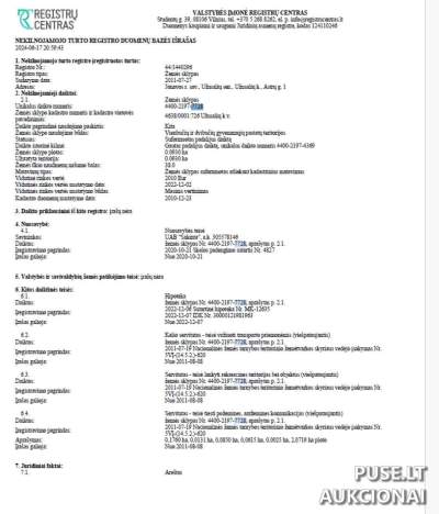 Žemės sklypas Jonavos r. sav., Užusalių k., Astrų g. 1, parduodamas aukcione nuo 4400 EUR