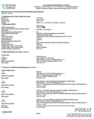Žemės sklypas Jonavos r. Užusalių k. Astrų g. 20, pradinė kaina 3900 EUR, gyvenamajai statybai