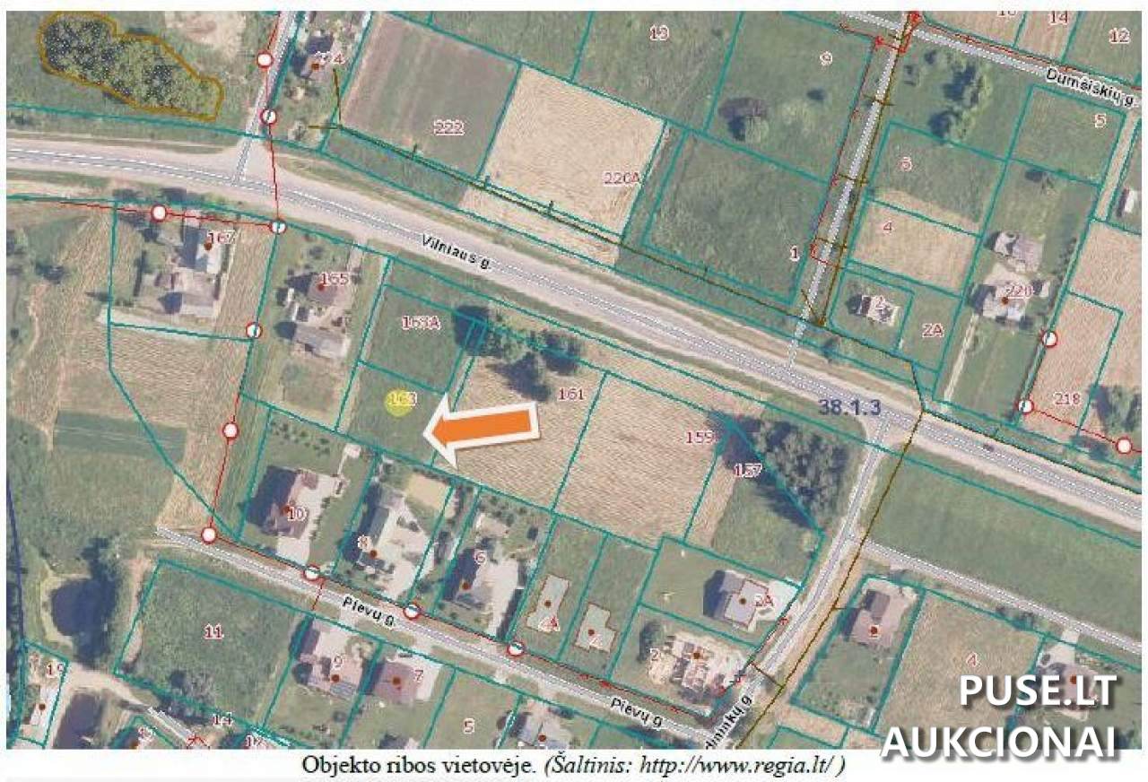 Žemės sklypas Sklypai Vilniaus g. 163, Raseiniai, 60138 Raseinių r. sav., Lithuania 1
