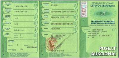 Yamaha YBR125 motociklas 2006m. Kaune, pradinė kaina 1300 EUR, aukcionas