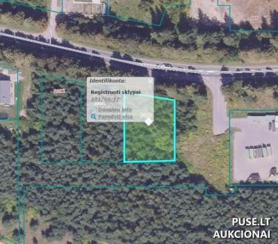 Žemės sklypo dalis Vilniuje, Pramonės g. 209D, pradinė kaina 1200 EUR, ieškomas pirkėjas